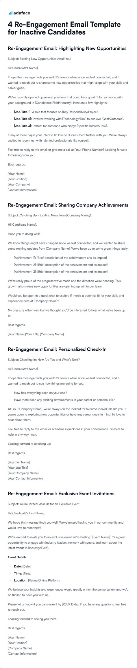 5 Re-Engagement Email Templates for Inactive Candidates | Adaface