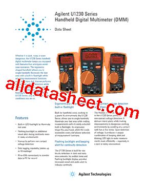 U1173A Datasheet PDF Agilent Hewlett Packard