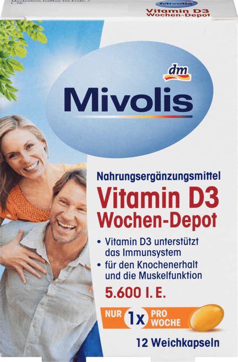 Mivolis Vitamin D3 Wochen Depot Weichkapseln 12 St 5 G Dauerhaft