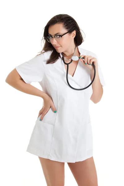 Sexy Nurse With Stethoscope Stock Photo By Ewastudio