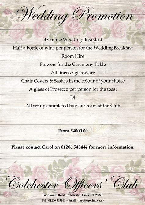 Wedding Promotion New The Colchester Officers Clubthe Colchester