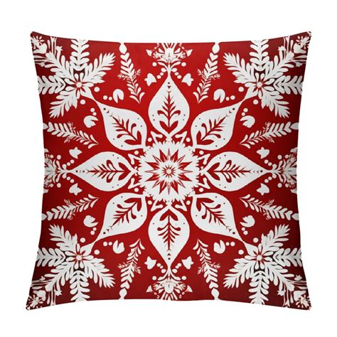 Ulloord Christmas Throw Pillow Covers 18x18 In Square Farmhouse Pillow