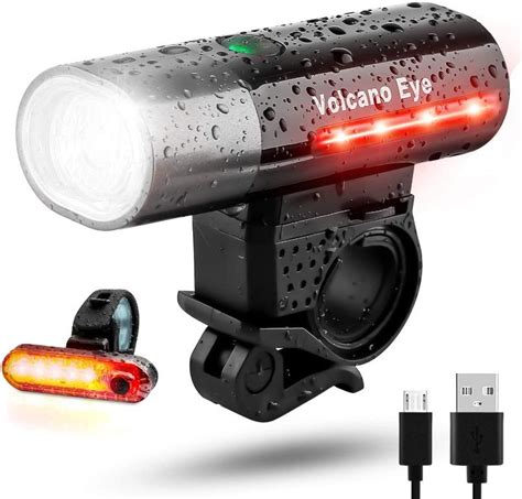 Volcano Eye Bike Light 500 Lumens And 4 Modes Set Of USB Rechargeable