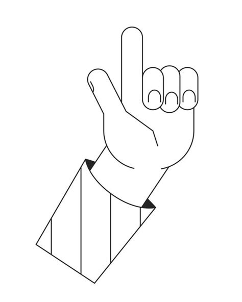 Premium Vector Eureka Hand Gesture Bw Concept Vector Spot Illustration