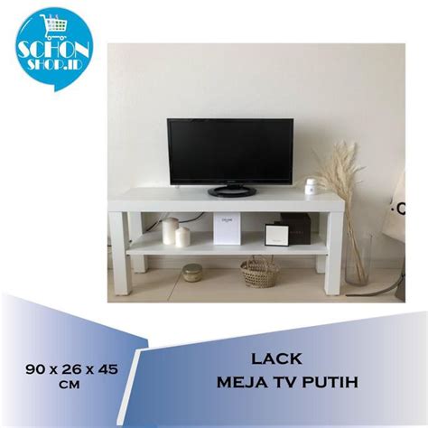 Jual Meja Tv Rak Tv Meja Tv Minimalis Lack Putih Ikea 90x26x45cm