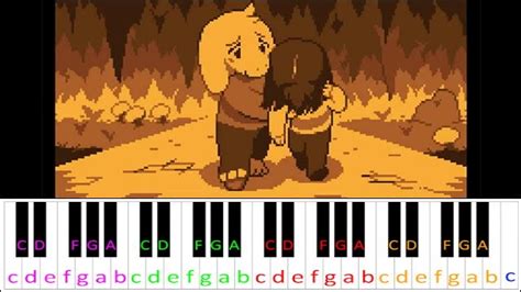 His Theme Undertale Hard Version Piano Letter Notes