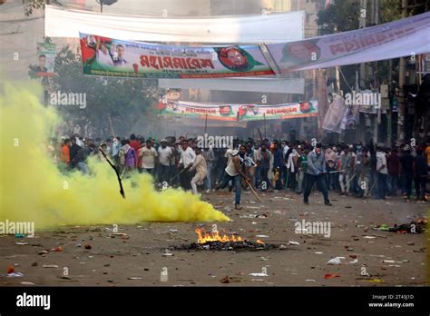 28 Octobre 2023 Dhaka Wari Bangladesh Des Militants Du Parti