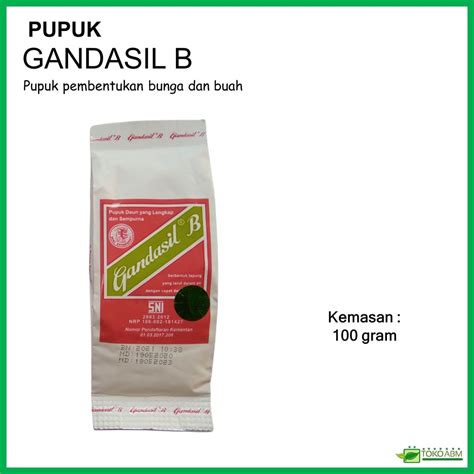 Jual Pupuk Gandasil B Pupuk Bunga Dan Buah Kemasan Gram Original