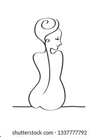 Vector Sketched Hand Drawn Naked Woman Stock Vector Royalty Free 1337777792 Shutterstock