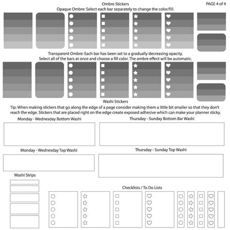 Make Your Own Planner Stickers Planner Sticker Template Pack - Etsy