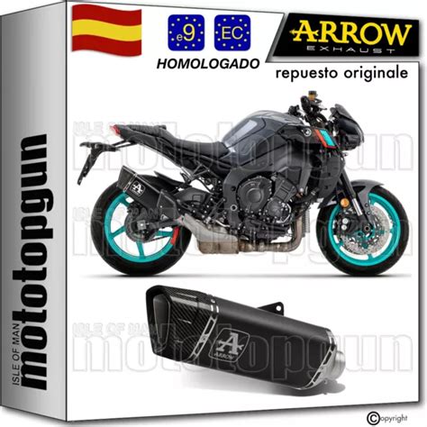 Arrow Tubo Escape Homologado Rc Pista Titanio Negro C Yamaha Mt Mt