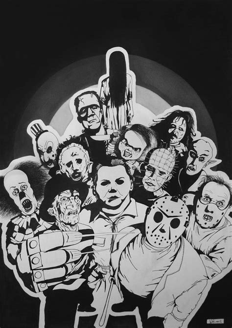 A Of Classic Horror Movie Characters HD Phone Wallpaper Pxfuel