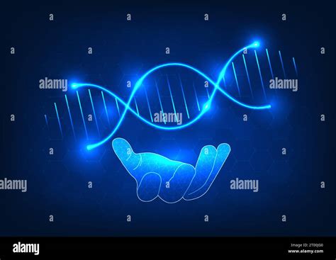 Medical Technology Background Featuring A Prominent Hand Holding Dna