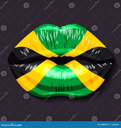 Bandeira de Jamaica ilustração do vetor Ilustração de bordos 74966121