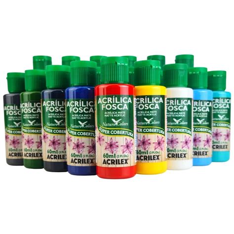 Kit Tinta Acrilica Fosca Kit Unidades Nature Colors Acrilex Ml