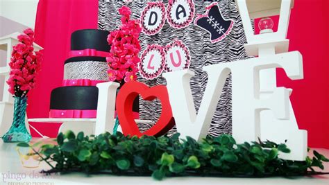 Decoração Chá de Lingerie Pink e Zebra Elo7 Produtos Especiais