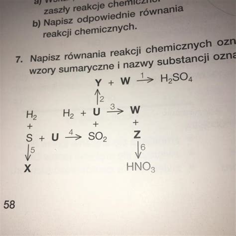 rozwiąż chemograf Napisz równania reakcji chemicznych oznaczonych