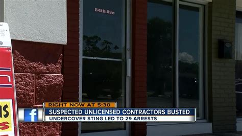 Nearly 30 Pinellas Unlicensed Contractors Jailed