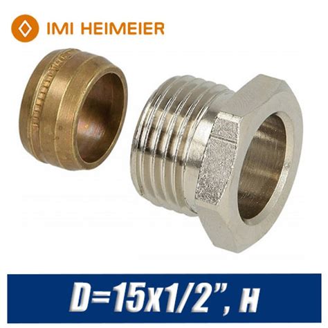 Купить Переход под медную трубку IMI Heimeier D=15x1/2”, н. по 6.00 р ...