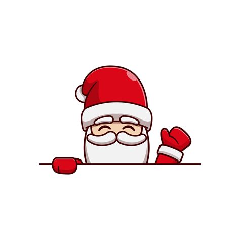 Santa Claus Vector Illustration Design Smiling Happily Vector