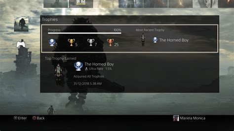 [SHADOW OF THE COLOSSUS] My first Platinum Trophy, The Horned Boy : r/Trophies