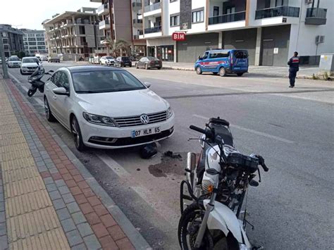 Alanya da motosiklet kazası Sürücü yaralandı Haberler