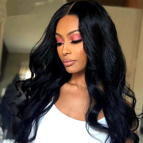 13x4 Lace Frontal Closure Wigs For Black Women Peruvian Body Wave Lace Front Wig Remy 100 Human