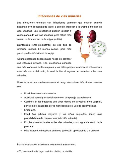 Infeccion VIAS Urinarias Infecciones de vías urinarias Las