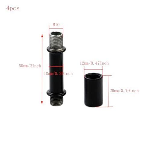 Double End Straight Pipe Lamp Stem Kit Black Lamp Threaded Extension