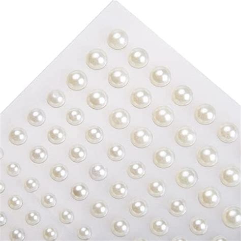 Pieces Flat Back Pearl Mixed Size Self Adhesive Back Pearl Sticker