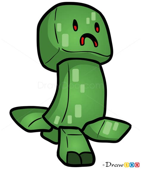 How To Draw Creeper Chibi Minecraft