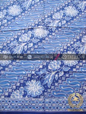 Jual Grosir Kain Batik Seragam Coletan Biru Parang Barong Modern