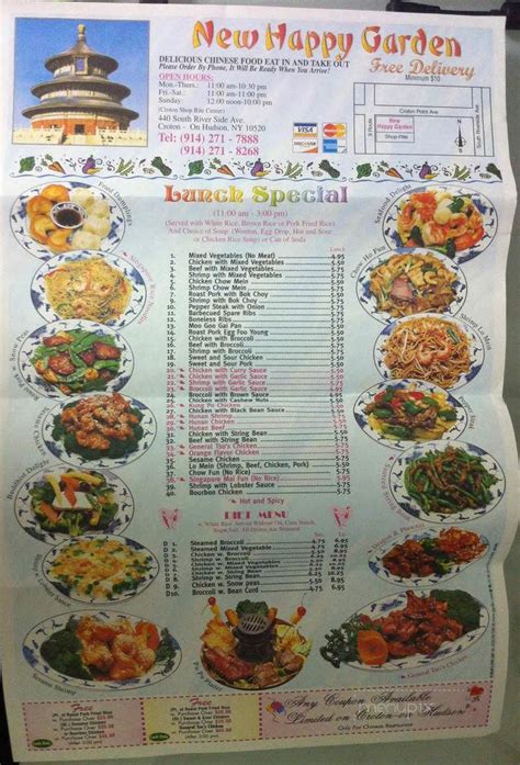 Menu Of Dong Happy Garden In Croton On Hudson Ny 10520