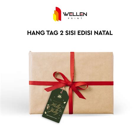 Jual Wellen Print Cetak Hang Tag Natal Sisi Print Hangtag