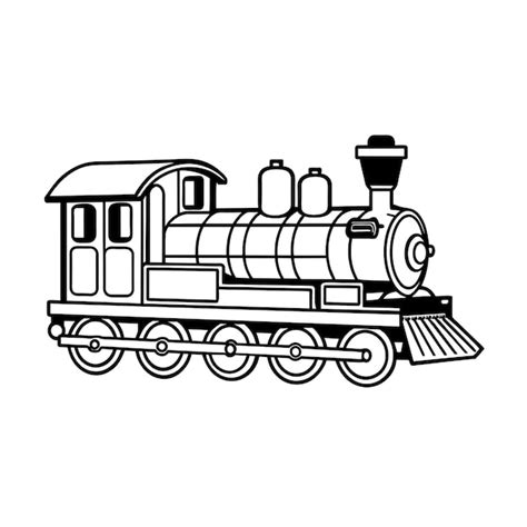 Premium Vector | Realistic Train Outline vector illustration concept