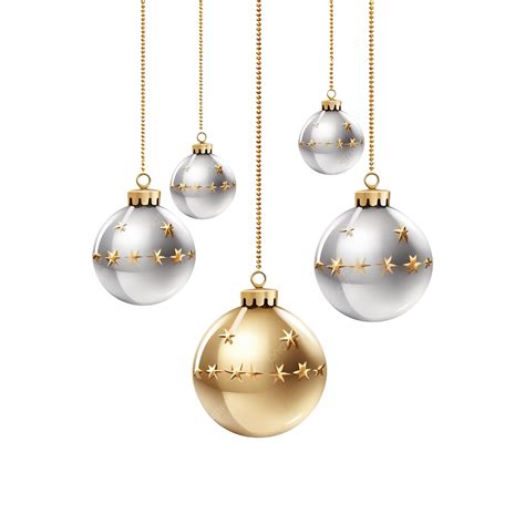 Happy Merry Christmas Golden Bells And Silvers Balls Hanging