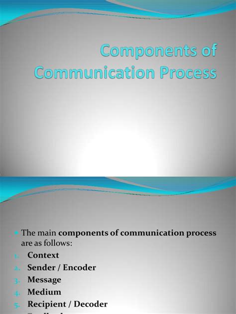 Components Of Communication Process Pdf Communication Cybernetics