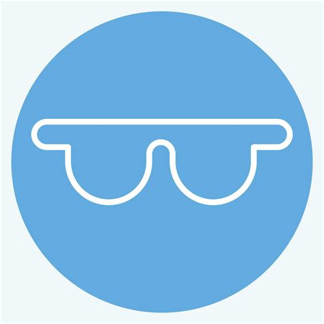 Icon Safety Glasses Related To Carpentry Symbol Blue Eyes Style Simple Design Editable