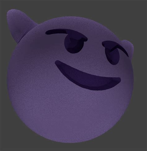 Smiling imp emoji 3D model - TurboSquid 1239957