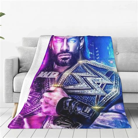 3D Printed Wrestler Roman Reigns Blanket Wrestling Throw Blanket Super