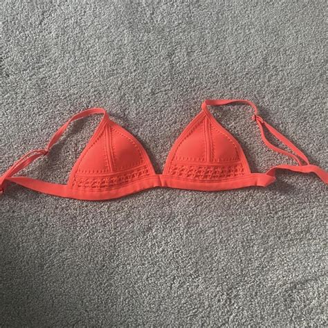 Triangl Women S Orange Bikini And Tankini Tops Depop