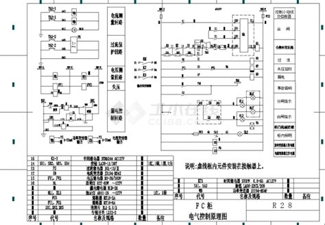 某高压柜一二次电气设计方案cad图高压电气原理图土木在线