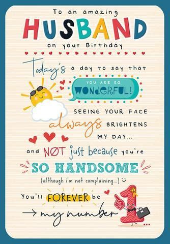 Fun Husband Birthday Card Happy Birthday Husband Cards, 30th Birthday ...