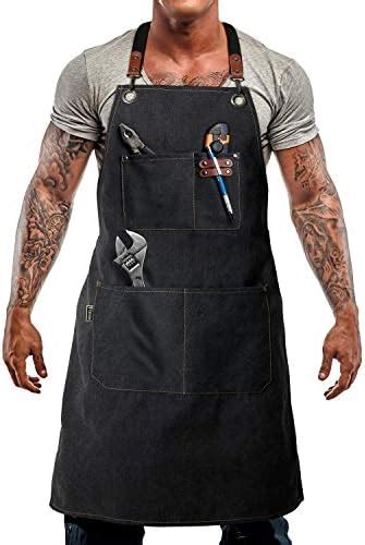 Hudson Durable Goods Deluxe Edition Waxed Canvas Tool Apron Black