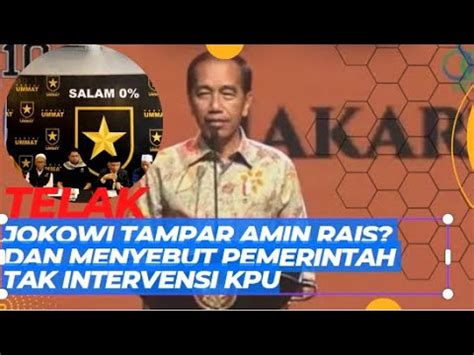 Gempar Tampar Amien Rais Jokowi Bantah Istana Intervensi Partai