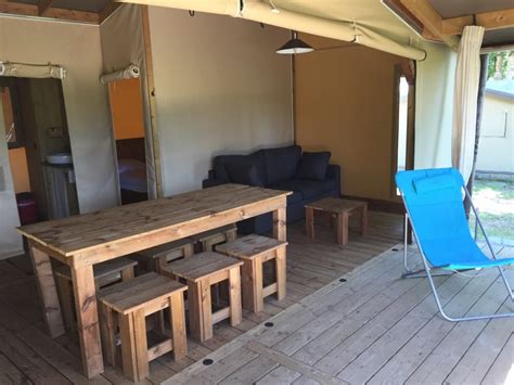 Unusual Safari Cotton Tent In Auvergne At The Camping Les Murmures Du