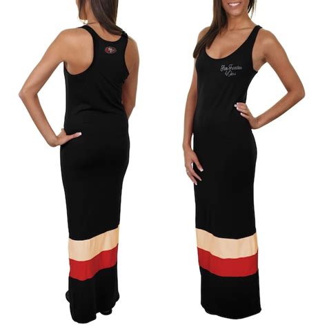 47 Brand San Francisco 49ers Maxi Dress Black Official 49ers Shop