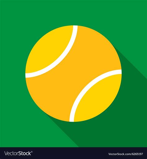 Tennis ball in flat style Royalty Free Vector Image