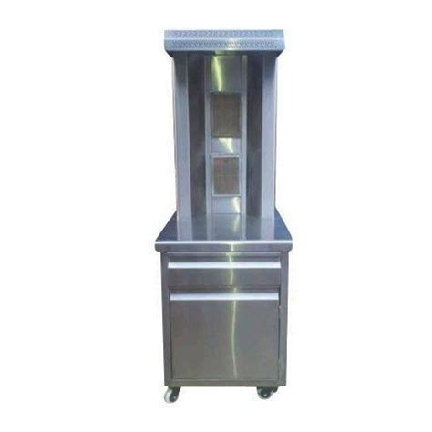 V Stainless Steel Electric Semi Automatic Table Top Shawarma