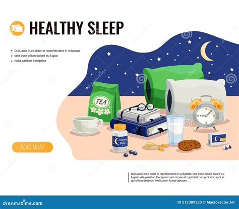 Healthy Sleep Vector Illustration Stock Vector Illustration Of Layout